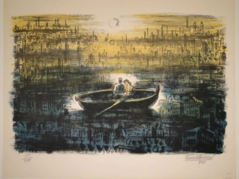 Litografia Masereel - Des amoureux