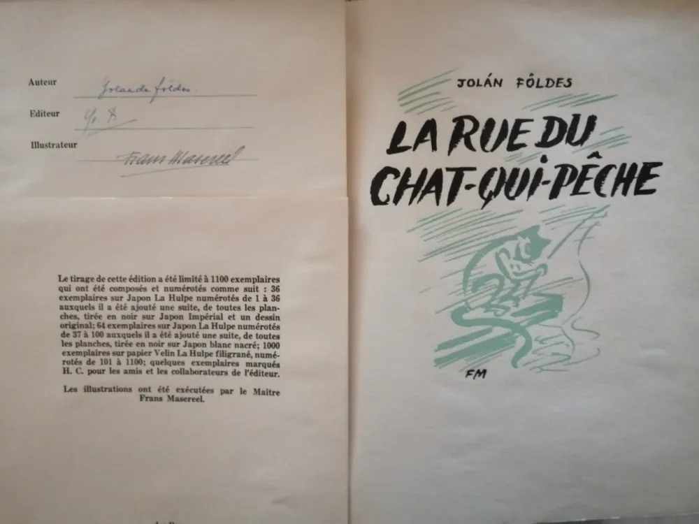 Livro Ilustrado Masereel - La Rue du Chat-qui-pêche 