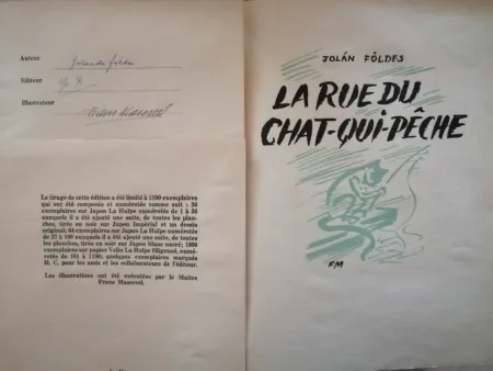 Livro Ilustrado Masereel - La Rue du Chat-qui-pêche 