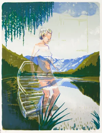 Litografia Masmonteil - Baigneuse 1 (Nu descendant l'escalier)