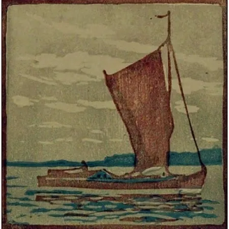 Xilogravura Mass - Segelboot / Sailboat
