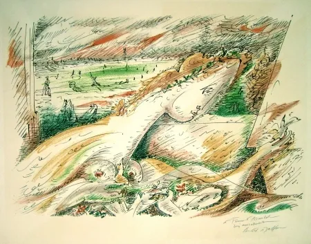 Litografia Masson - Dalia from “Je rêve” Portfolio