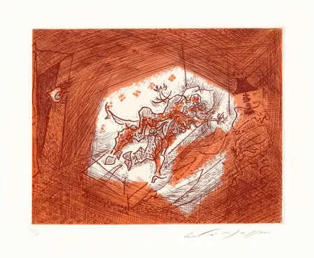 Água-Forte Masson - Dans l'alcôve