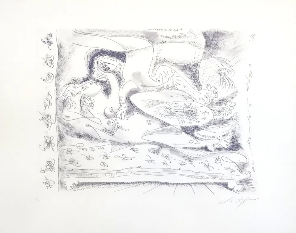 Água-Forte Masson - Dans l'alcove hantée