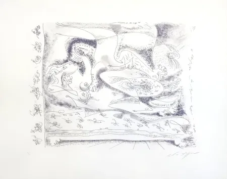 Água-Forte Masson - Dans l'alcove hantée