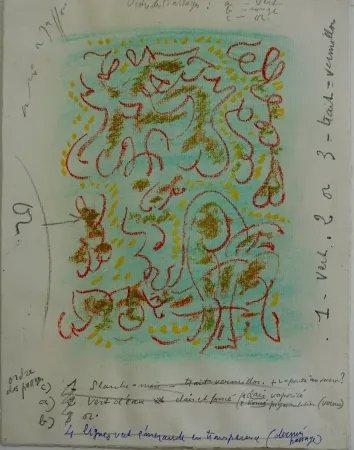 Monotipia Masson - Etude pour Erophages