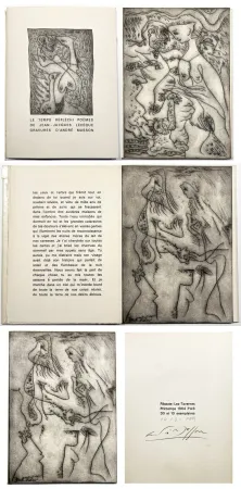 Livro Ilustrado Masson - J.J Lévêque. LE TEMPS RÉFLÉCHI. Gravures d'André Masson. PAB 1964