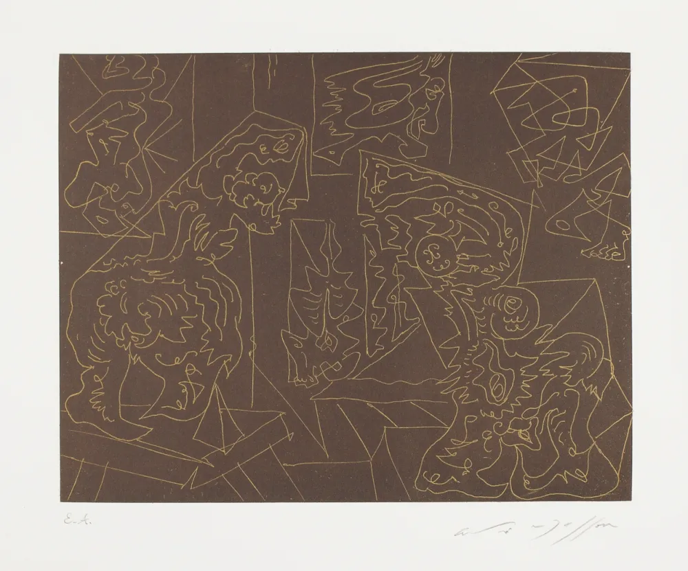 Água-Forte E Água-Tinta Masson - L'atelier du sculpteur (The sculptor's studio)