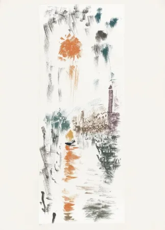 Litografia Masson - Le Bassin de St Marc (Voyage à Venise)