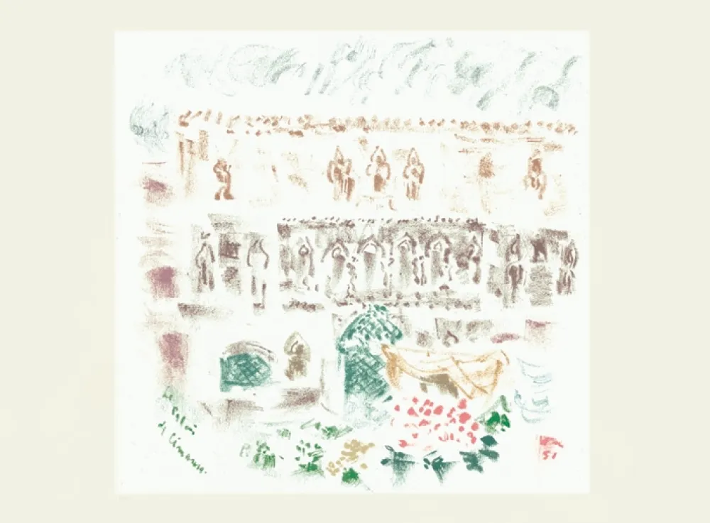 Litografia Masson - Le Palais de Cimarosa (Voyage à Venise)