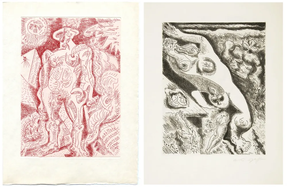 Livro Ilustrado Masson - LE SEPTIÈME CHANT. 4 gravures originales (1974)