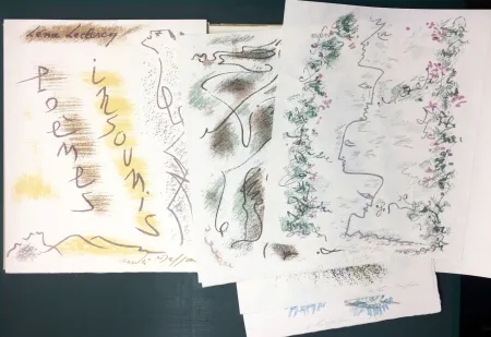 Livro Ilustrado Masson - Léna Leclercq. POÈMES INSOUMIS. 10 lithographies signées (1963)