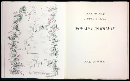 Livro Ilustrado Masson - Léna Leclercq. POÈMES INSOUMIS. 8 lithographies en couleurs (1963)