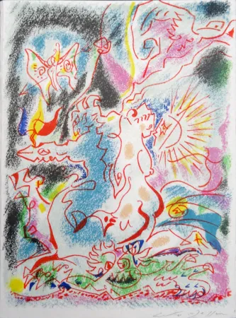 Litografia Masson - Les incertitudes de Psyché 