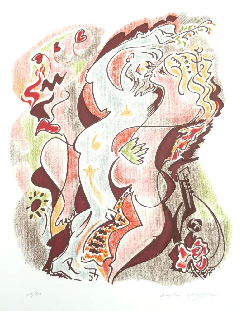 Litografia Masson - Les sonnets de Louise Labé 1