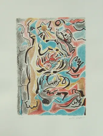 Litografia Masson - Omaggio a Michelangelo