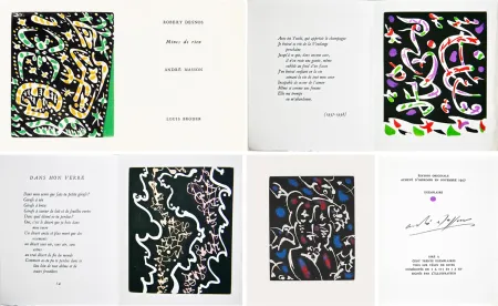 Livro Ilustrado Masson - R. Desnos: MINES DE RIEN. 4 gravures originales. Suite de 16 gravures signées (1957)