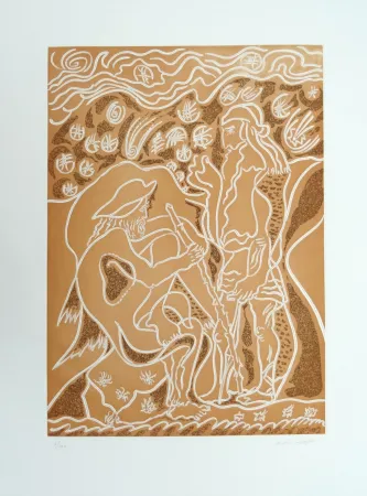 Água-Forte Masson - Reconnaissance par le porcher