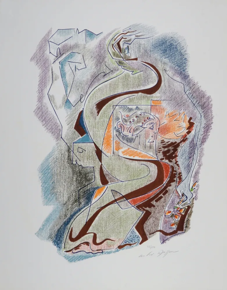 Litografia Masson - Sonnets de Louise Labé #1, 1972, Hand-signed!