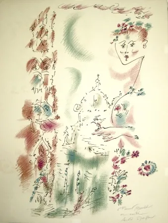 Litografia Masson - Venise en fleurs