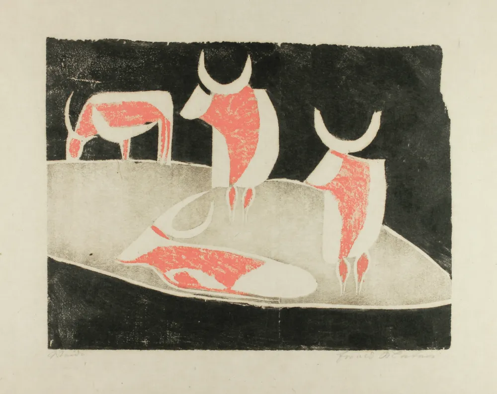 Xilogravura Mataré - Weide (Meadow)