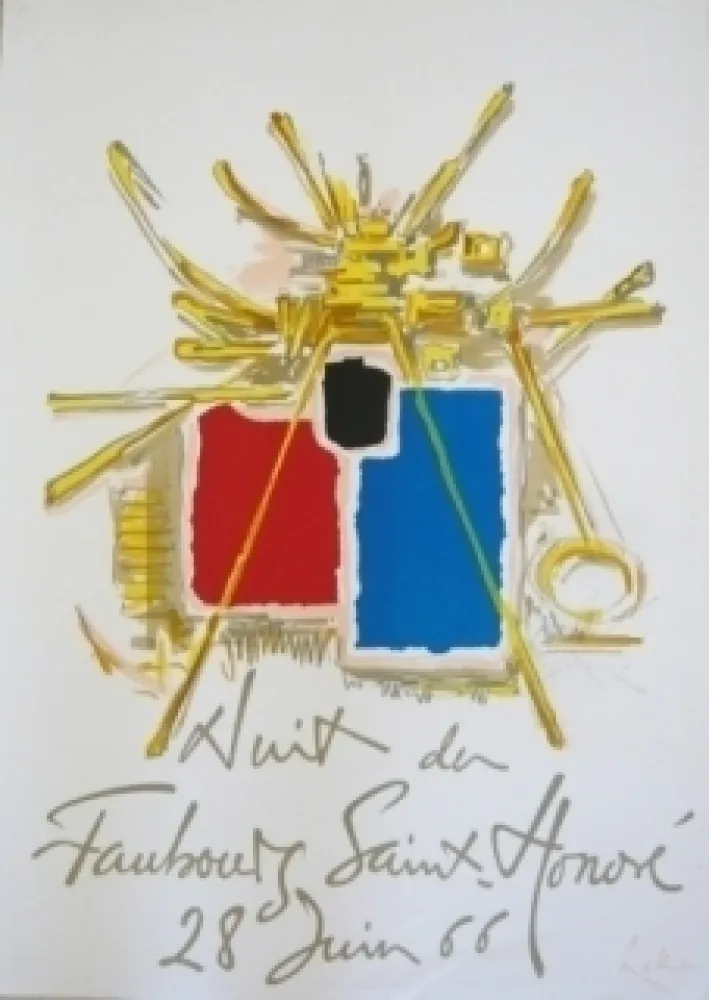 Cartaz Mathieu - Affiche Nuit du Faubourg Saint-Honoré 28 juin 66