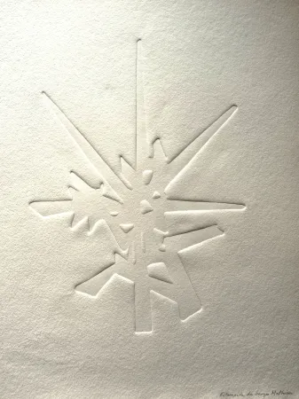 Relevo Mathieu - Georges Mathieu (1921-2012) - Estampille signee a la main, '80-'90