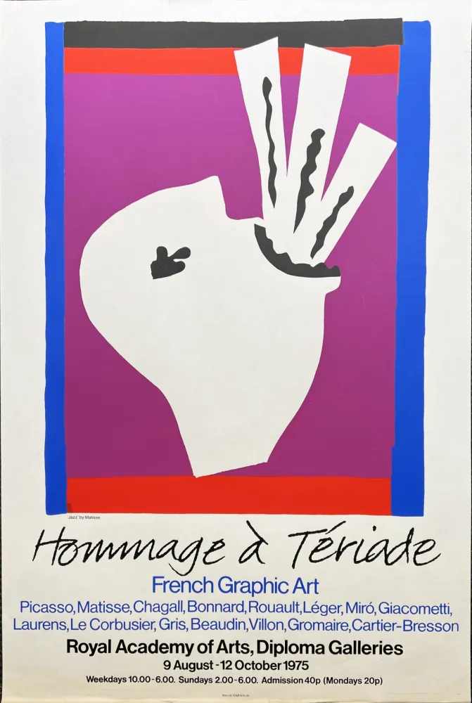 Cartaz Matisse (After) - HOMMAGE À TÉRIADE -L'Avaleur de sabres (de Jazz) 1975