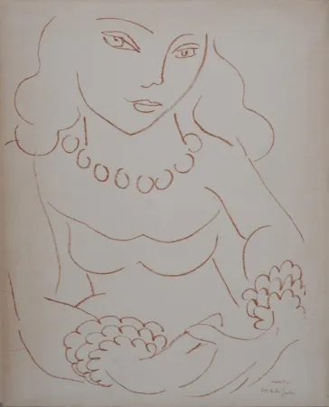 Litografia Matisse (After) - Portrait de femme
