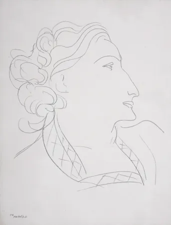 Sem Técnica Matisse (After) - Portrait de femme, 1943