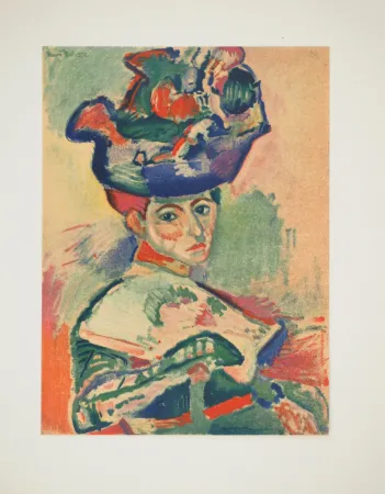 Litografia Matisse - Femme au chapeau (Madame Matisse)