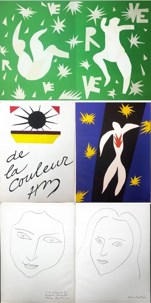 Livro Ilustrado Matisse - LA CHUTE D'ICARE. Verve. Vol. IV, No. 13. DE LA COULEUR (1945)