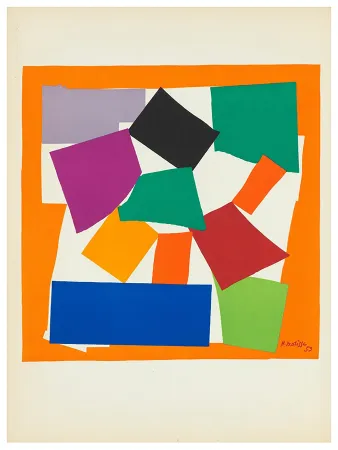 Litografia Matisse - L'ESCARGOT (1953). Lithographie d'après les papiers découpés. De luxe sur Arches.