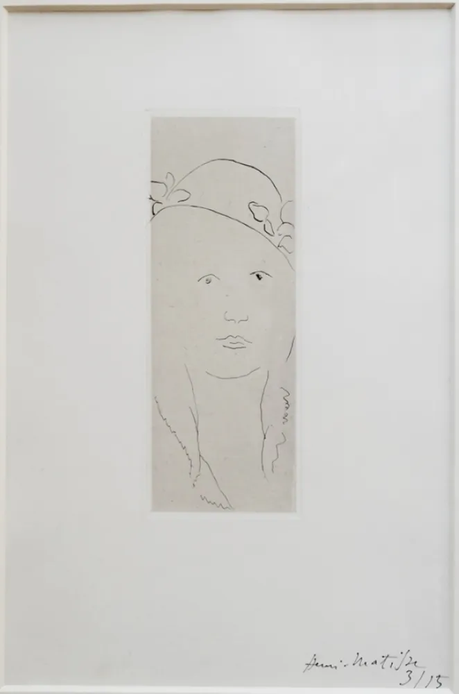 Gravura Matisse - Loulou au chapeau fleuri
