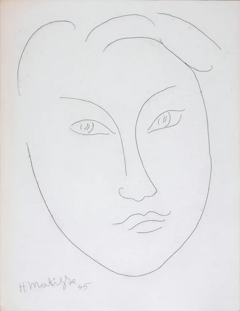Água-Forte Matisse - Masque de jeune garçon, 1946