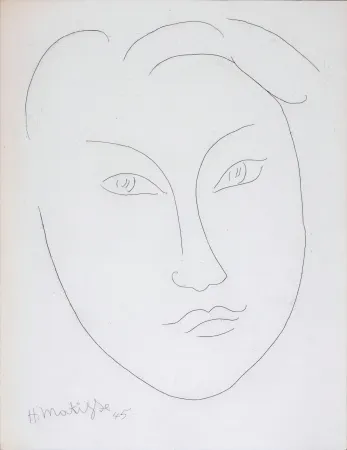 Água-Forte Matisse - Masque de jeune garçon, 1946