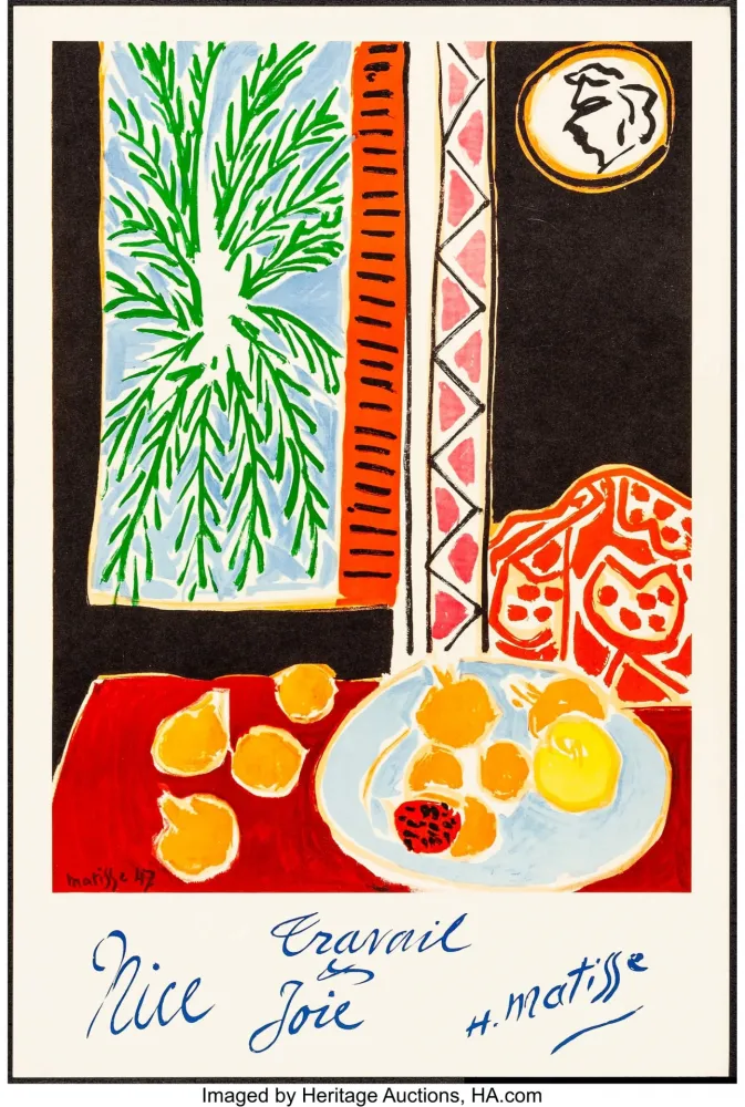 Litografia Matisse - Nice, Travail et joie