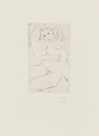 Ponta-Seca Matisse - Nu assis-les yeux noris