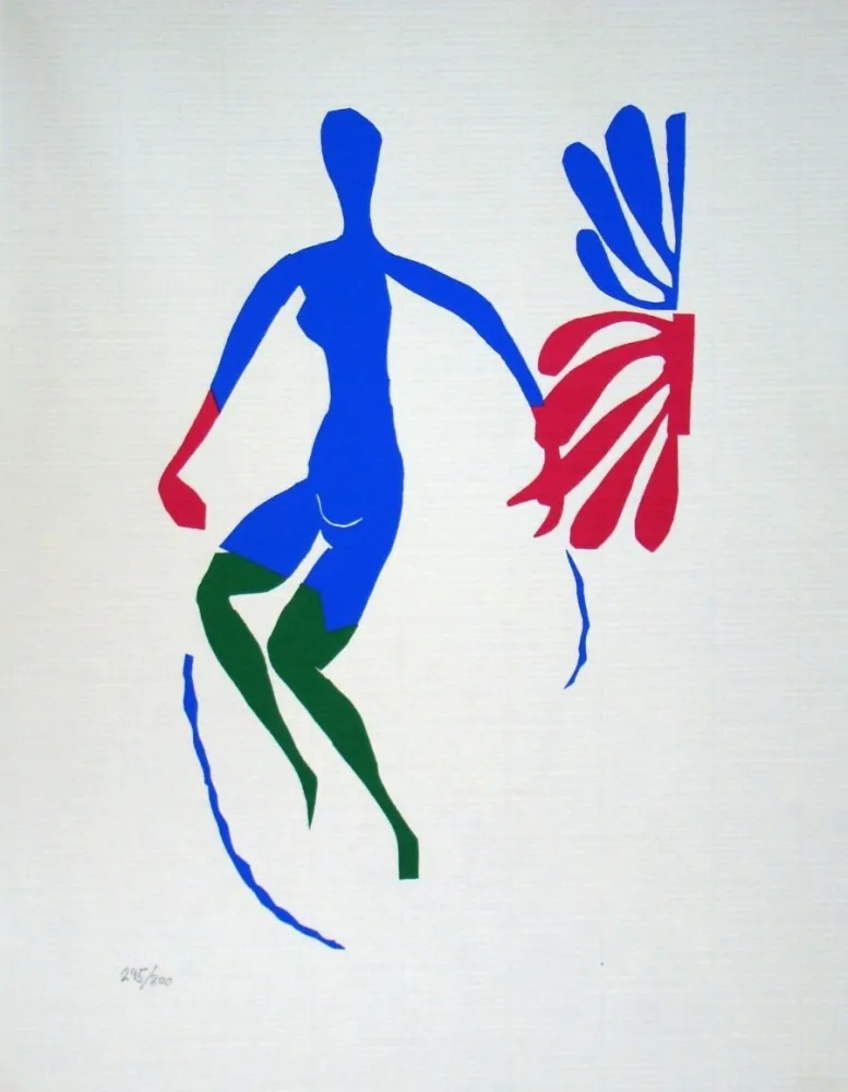 Litografia Matisse - Nu bleu, avec des bas verts