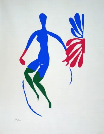 Litografia Matisse - Nu bleu avec des bas verts