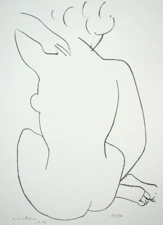 Litografia Matisse - Nue de dos