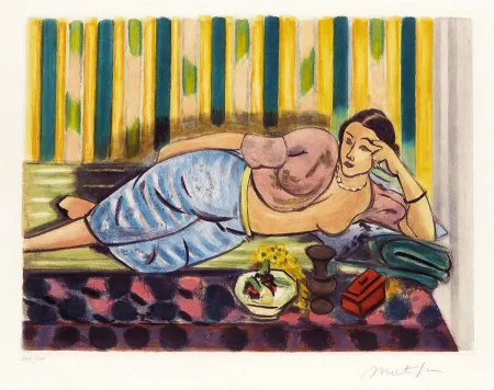 Água-Tinta Matisse - Odalisque au Coffret Rouge (Odalisque with Red Box)