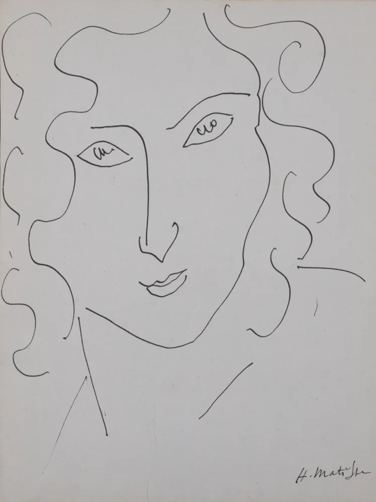 Litografia Matisse - Portrait de femme, 1947