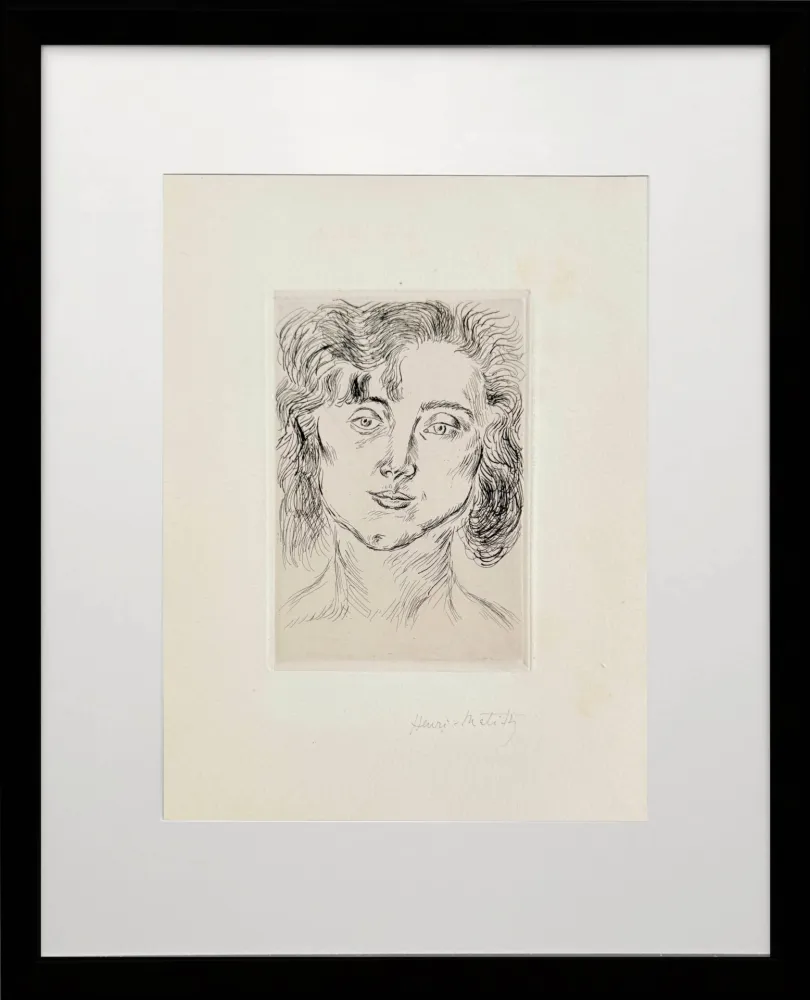 Água-Forte Matisse - Portrait of Marguerite Matisse