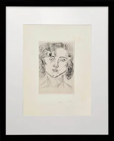 Água-Forte Matisse - Portrait of Marguerite Matisse