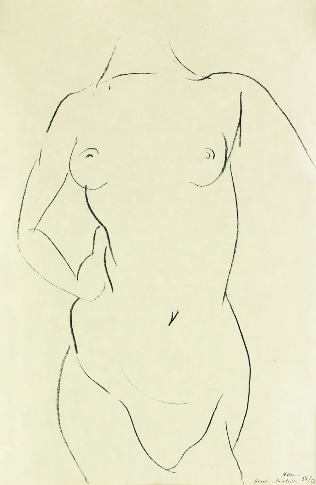 Litografia Matisse - Torse de face