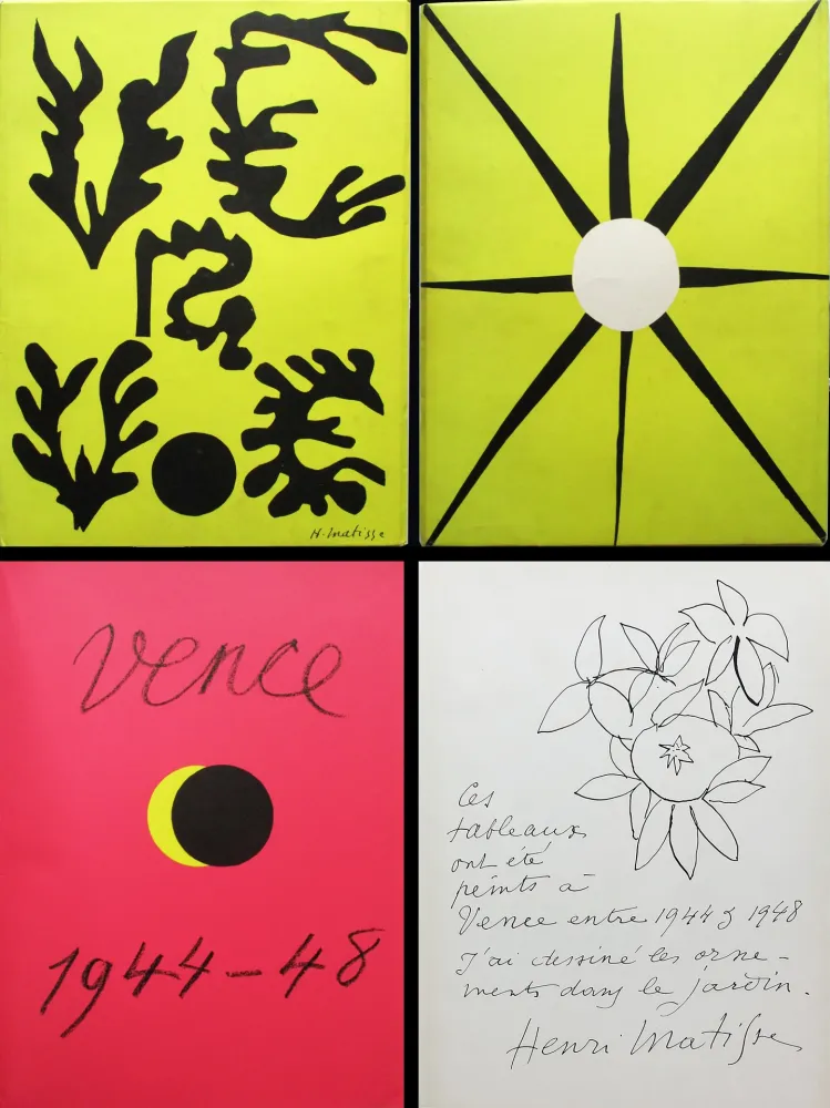 Livro Ilustrado Matisse - Verve n° 21-22. VENCE 1944-48. Couverture originale d'après les papiers découpés