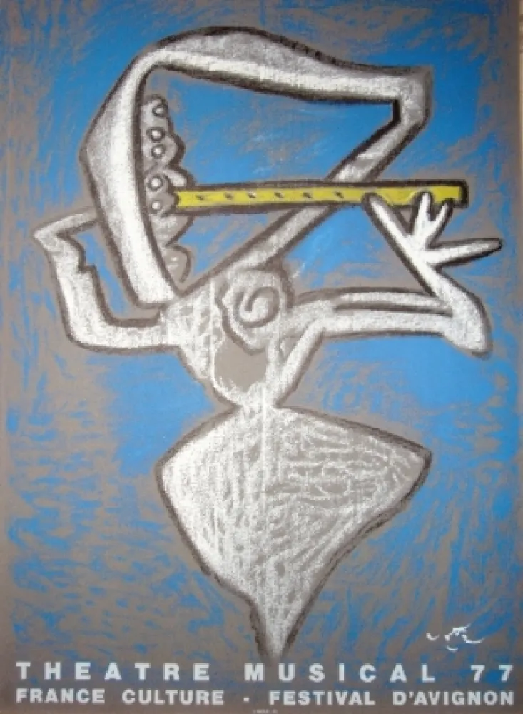 Litografia Matta - Affiche pour le théâtre municipal musical, France culture, Festival d'Avignon.