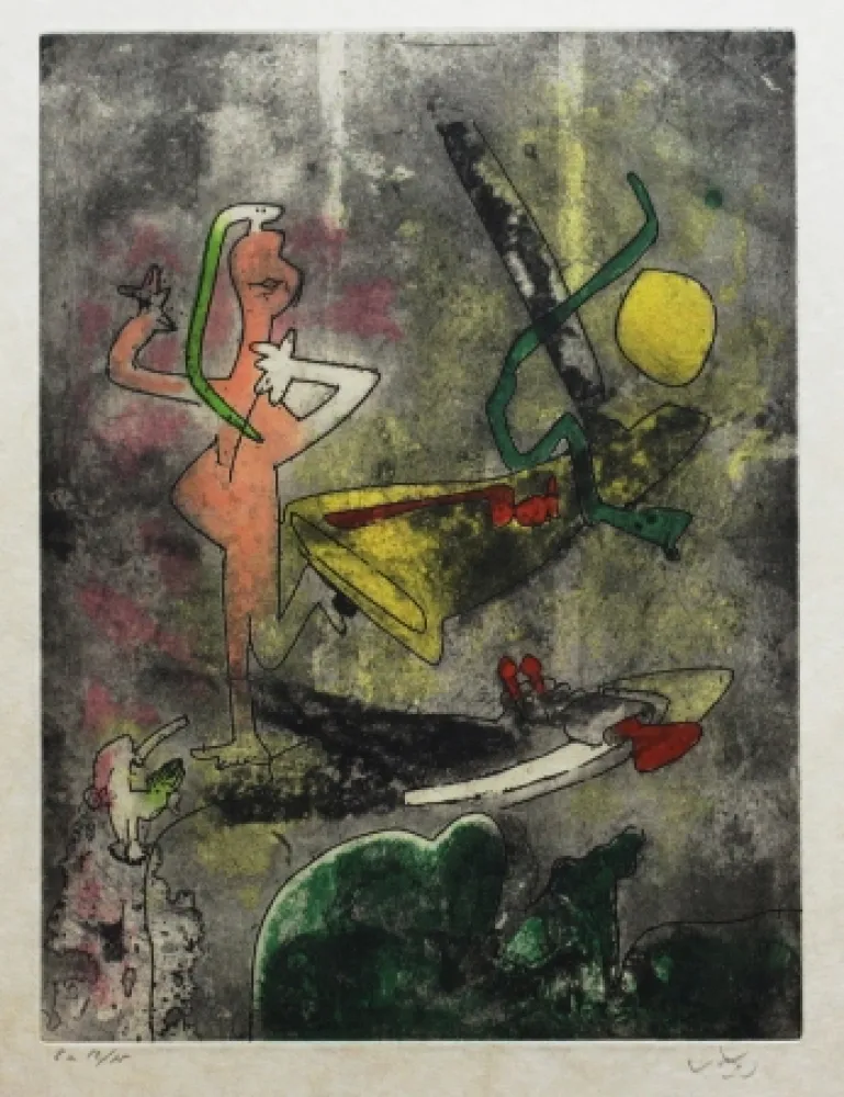 Água-Forte E Água-Tinta Matta - Centre noeuds (Planche 3)