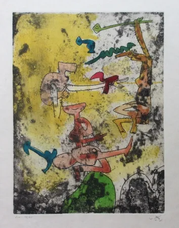 Água-Forte E Água-Tinta Matta - Centre noeuds (Planche 9)